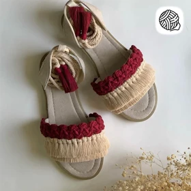 صندل مکرومه بافی مدل مایا