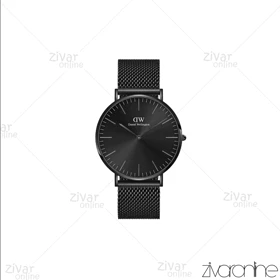 ساعت دنیل ولینگتون مردانه مشکی بند حصیری 104696