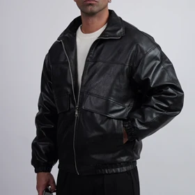 جکت چرم PULL & BEAR کد 301004