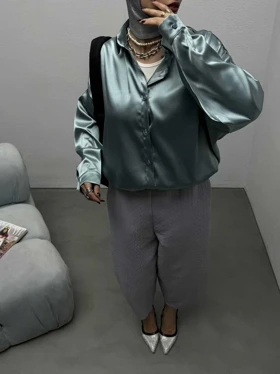 شومیز ساتن ساده