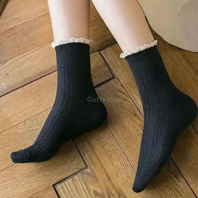 جوراب گندمی لب توری