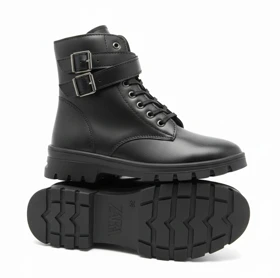 بوت مدل دو سگک مشکی کد 294946