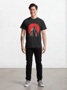 تیشرت با طرح One-armed Wolf red sun 2 سکیرو
