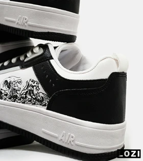 کفش کتانی مردانه مشکی سفید NIKE AirForce Draw