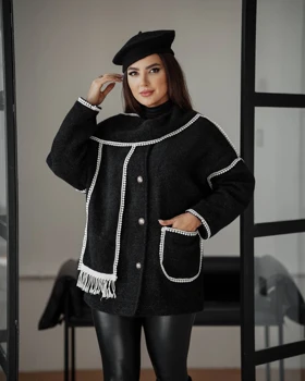 کت موهر شالگردن دار درجه یک