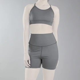 ست نیم‌تنه و کشاله بند ورزشی زنانه الو مدل 4B0153 طوسی روشن