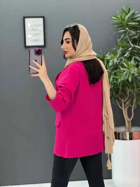 مانتو کتی دودکمه یقه انگلیسی