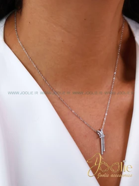 گردنبند زنانه طرح طلا مدل آرسا کد N3125 (سیلور)