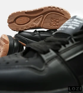 کفش کتانی مشکی قهوه ای AMIRI MA2 Leather