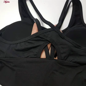 نیم‌تنه ورزشی زنانه مدل پددار بند ضربدری کد 5485-466