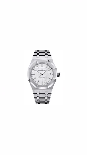 ساعت اودمار پیگه AP مردانه نقره ای صفحه سفید Audemars Piguet Royal Oak