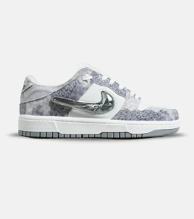 کفش کتانی مردانه و زنانه سفید زغالی NIKE dunk low steam puppet مدل 7341