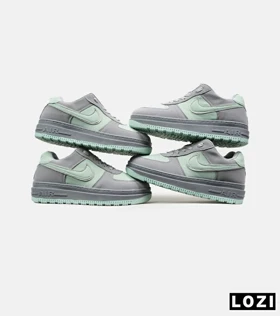 کفش کتانی مردانه و زنانه طوسی سبز نایک NIKE AIR FORCE
