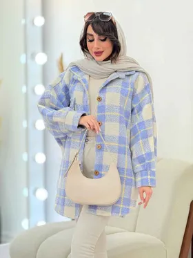 پالتو چهارخونه تک جیب تیبا