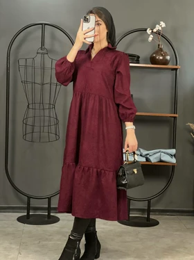 پیراهن کبریتی طبقه‌ای تارا کد 1346