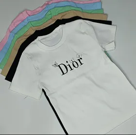 کراپ گلدوزی dior جنس فانریپ کبریتی پنبه مناسب از سایز 36 تا 44