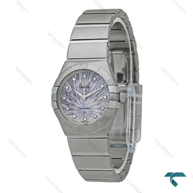 ساعت امگا کانسلیشن زنانه سیلور صفحه طرحدار یاسی Omega-7638-L