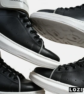 کفش کتانی ساق‌دار مشکی Alexander McQueen