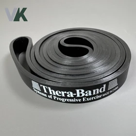 کش پاورباند مقاومت 2/2 سانت برند کش ورزشی تراباند (Theraband) شناسه 10100345 (مشکی)
