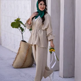 شومیز و شلوار مدل ریش دار