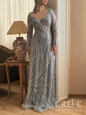 پیراهن مجلسی دامن کلوش ترک