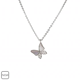 گردنبند نقره پروانه کد 251298