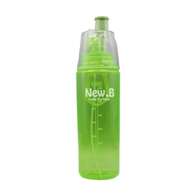 قمقمه ورزشی نیو بی مدل phil شفاف 0.6 لیتر اسپری دار