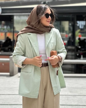 کت لینن با رنگبندی