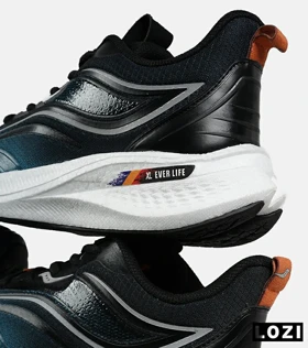 کفش کتانی مشکی آبی Saucony Ride Review v.2