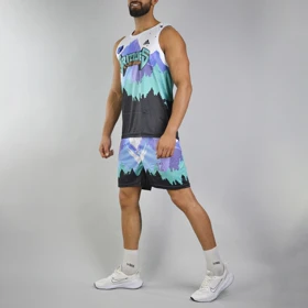 ست رکابی و شلوارک ورزشی مردانه گریزلیز مدل PY-Adidas-3G1182 سفید آبی