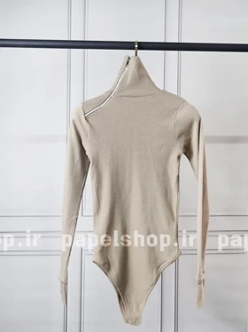 بادی کبریتی یقه اسکی زیپ‌دار فینگردار