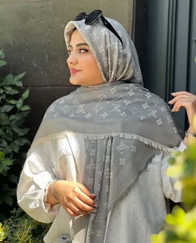 روسری کشمیر ال وی حاشیه لمه
