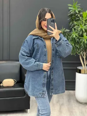 مانتو جین دو جیب پایین هلال