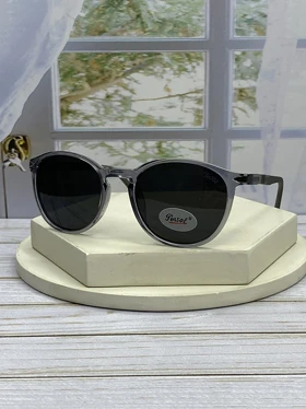خرید عینک آفتابی پرسول P6812 فریم گرد کائوچو سبک و عدسی پلیکربنات UV400 پلاریزه