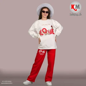 بلوز شلوار دخترانه طرح Love