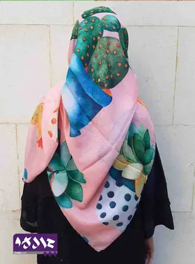 روسری نخی طرح کاکتوس درشت