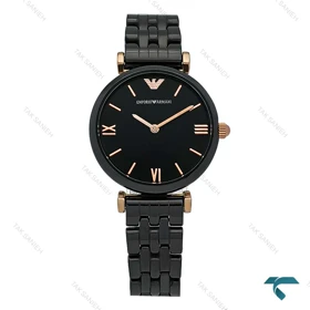 ساعت امپریو آرمانی زنانه مشکی ایندکس خط Armani-8369-L