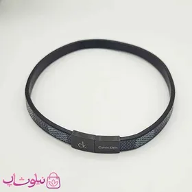 دستبند مردانه چرم و استیل مدل کلوین کلین CK