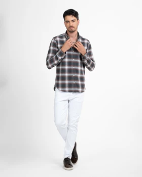ام کی کالکشن پیراهن آستین بلند mk-5794-charcoal