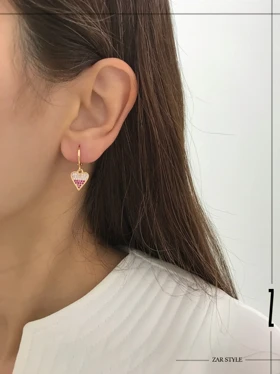 گوشواره سه تایی قلب و کفش‌دوزک