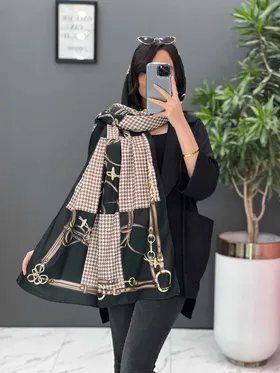 شال مشکی طرح پیچازی