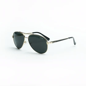 عینک آفتابی مردانه خلبانی Aviator شیشه سنگ کارتیر Cartier مدل EA-2862 کلاسیک (طلایی)