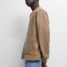 بامبر ساده PULL&BEAR رنگ اخرایی