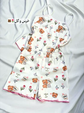 ست کراپ و شورتک کبریتی 3 طرح مختلف کد 365