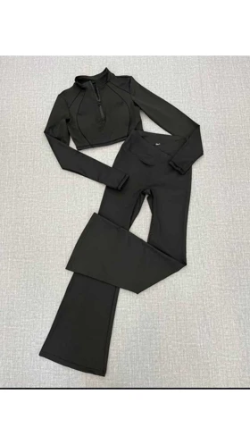 ست کراپ و شلوار بوت کات زنانه 62787