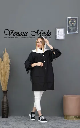 مانتو عروسکی آستین چین‌دار