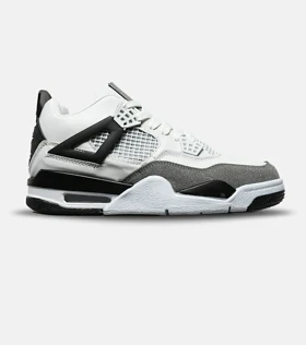 کتانی ساق‌دار زنانه و مردانه سفید مشکی طوسی Nike air jordan 4 مدل 8267