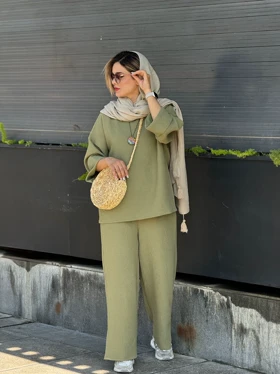 ست مانتو شلوار گیسو