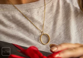 گردنبند استیل حلقه