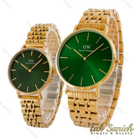 ساعت ست دنیل ولینگتون طلایی صفحه سبز DW-5284-S